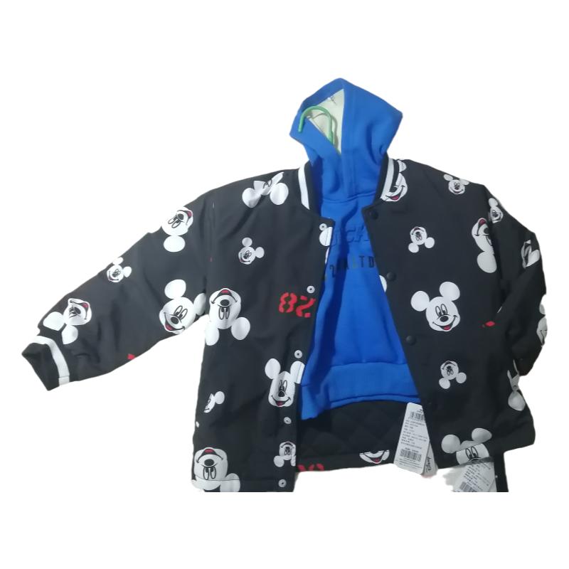 迪S尼 童装满印米奇棒球服加棉儿童滑雪服