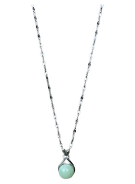 韩系银色福袋项链女款