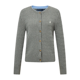 POLOWALK女式长袖针织衫2025秋冬新品修身通勤百搭针织毛衣女外套