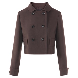 朗姿欧洲EiLEEN ELITEE复古双排扣设计感短外套女2025秋季新款