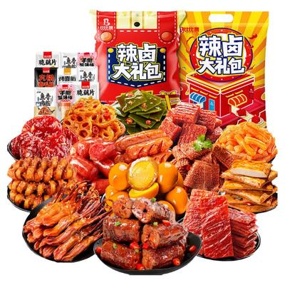 比比赞辣卤零食大礼包辣条120包