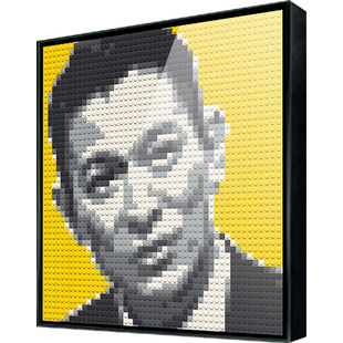照片拼图情侣纪念DIY情人节礼物送女友MOC像素画钉子积木人像定制