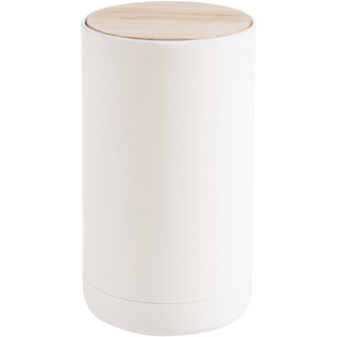 日式简约牙签筒自动牙签盒时尚按压弹出式二合一棉签筒棉棒收纳桶