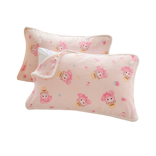 秋冬天牛奶绒男生学生住校专用枕巾单人一只装男士防头油可固定