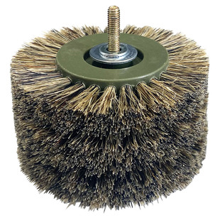 电动文玩刷头4mm杆刷盘硬猪鬃毛刷金刚核桃菩提清理抛光包浆刷子