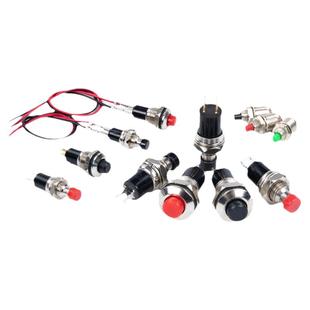 PBS-110PB05A小型圆形金属按钮自复位点动按通电源开关按键2脚7mm