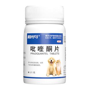 兽药吡喹酮片猫狗狗体内驱虫药边牧柯利犬柯基体内体外一体100片