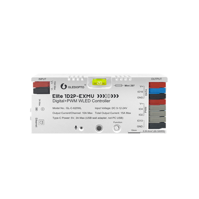 WLED ESP32四路以太网 幻彩控制器SPI可寻址幻彩灯带 加PWM单双色