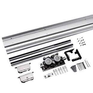 隐形无轨道幽灵门铝框玻璃木门厨房卫生间无轨推拉移门全五金配件