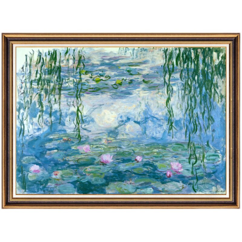 客厅装饰画玄关挂画莫奈世界名画油画手绘肌理欧式餐厅背景墙壁画