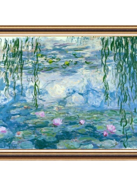 莫奈玄关餐厅卧室美式装饰画油画