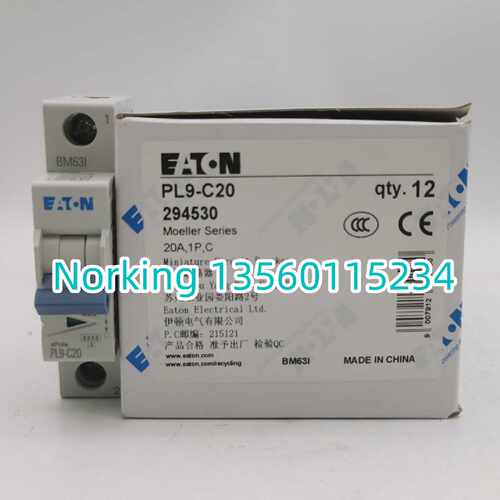 议价EATON伊顿穆勒 微型断路器PL9-C20空开 全新原装6KA 1P 20A现