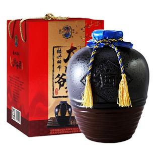 绍兴黄酒 师爷2.5升坛装十二年陈半甜型紫砂太师爷酒 花雕酒 礼盒