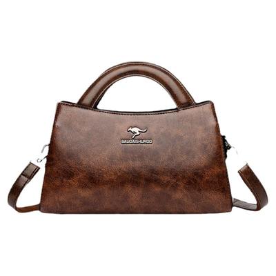 牛皮斜挎包真皮妈妈包大气手提包