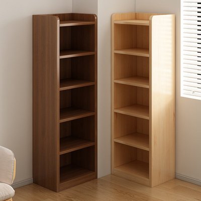 书架实木落地置物架客厅窄缝柜收纳柜靠墙简易储物柜学生家用书柜