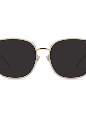 白色大框墨镜上脸显瘦防紫外线