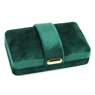 凯拓新款创意钻戒对戒耳钉盒真丝绒面金属铁盒超便携小巧首饰盒