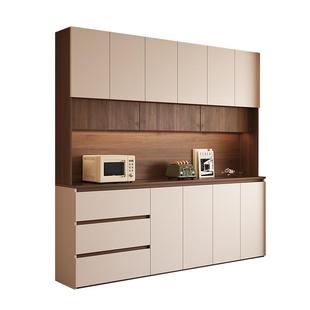 中古风实木餐边柜客厅靠墙一体储物柜可定制轻奢高级感茶水柜高柜