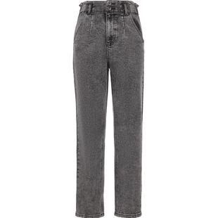 Vero Moda奥莱牛仔裤女2025秋季新款复古磨白高腰九分萝卜裤子