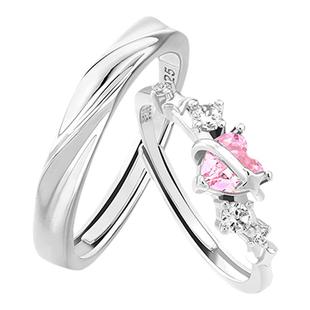 VIVIWELL薇薇尔【宇宙之心】情侣对戒纯银一对戒指生日礼物送女友