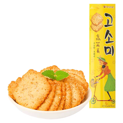 韩国薄脆饼干好丽友高笑美饼干