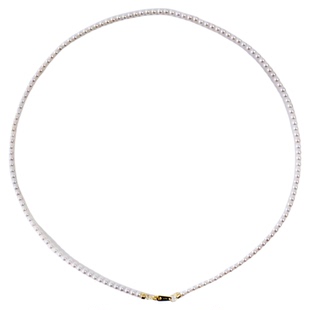 18K金极光2mm珍珠项链媲美akoya彩凛小米珠子珍珠项链天然淡水珠