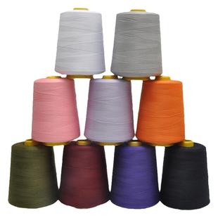 白色402缝纫线大卷批发8000码平车缝纫机线涤纶锁边机线团 工厂用