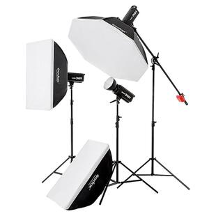 神牛摄影灯SKII400W二代摄影棚影室闪光灯室内人像拍照柔光补光灯套装柔光箱服装拍摄打光灯