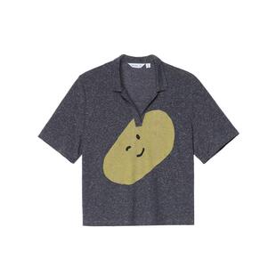 【新品】素然 ZUCZUG没事儿 26初秋女士快乐土豆针织布短袖Polo衫