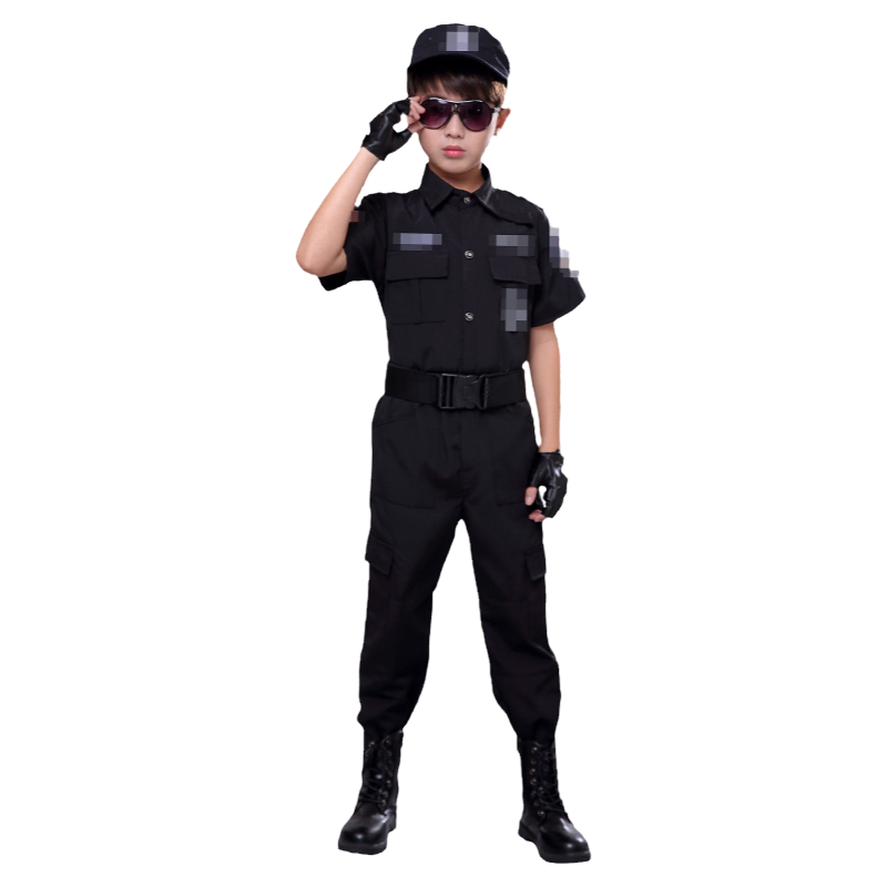 儿童特警服男女童警官演出服套装