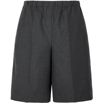 LESS春休闲清爽简约宽松舒适通勤直筒羊毛精纺短裤2O3E10510