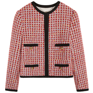 落落狷介短款羽绒服女2025新款加厚冬季外套小香风毛呢加绒羽绒衣