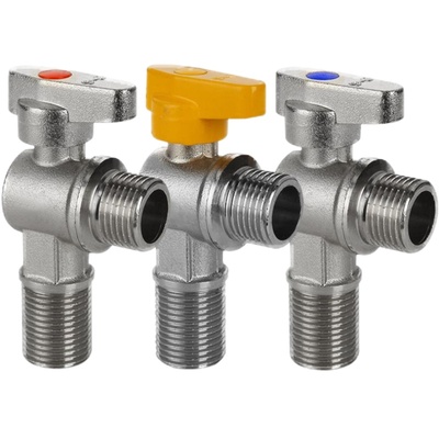 全铜加厚球芯大流量通用三角阀