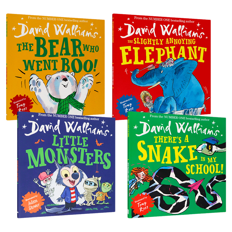 David Walliams 大卫威廉姆斯系列绘本 英文原版 Little Monsters 小怪兽的故事我学校里有一条蛇 少年幽默成长儿童冒险故事图画书