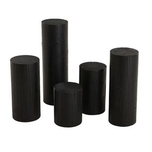 侘寂风复古原木玄关摆件木墩子底座增高实木树桩民宿边几圆形花架