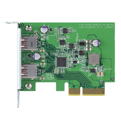 QNAP威联通配件QXP-10G2U3A USB 3.2Gen2 双端口PCle 扩充卡