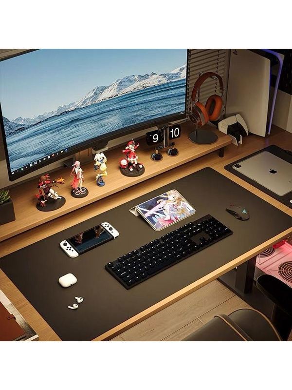 leather computer desk mat large mouse pad black writing ta