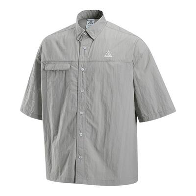 NIKE耐克ACG男子户外防泼水透气短袖翻领衬衫夏季新款HJ2884-009