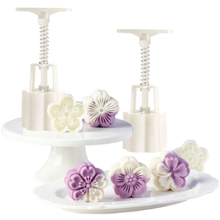 月饼模具新款绿豆糕点心辅食按压做山药糕烘焙手压式家用冰皮磨具