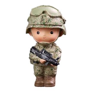 军人手办盲盒2025新款奖品小学生纪念意义礼物铁血军魂士兵特种兵