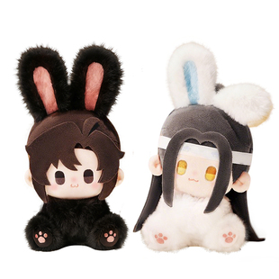 魔道祖师毛绒公仔正版15cm魏无羡蓝忘机馒头墩墩棉花娃娃玩偶周边
