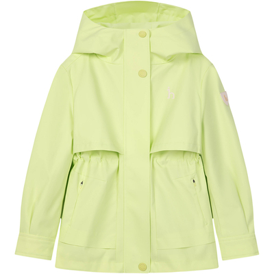 hazzys童装哈吉斯女童薄风衣2026春新款中大童简约纯色防风外套