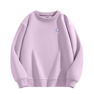 班尼路加绒圆领卫衣女款秋冬新款时尚简约通勤百搭宽松长袖上衣Q