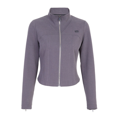 婉甸2025年秋季新品岩石灰拉链立领简约休闲卫衣外套1243O03GL2