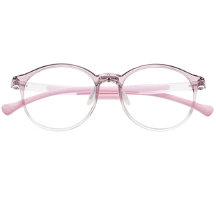 超轻儿童近视眼镜框男女学生圆框硅胶远弱视眼镜架配镜防蓝光6365