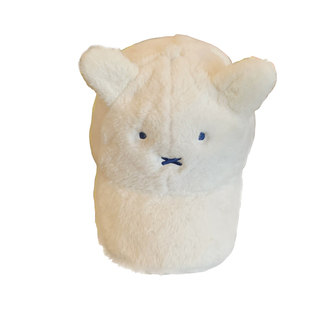 可爱米菲兔子耳朵毛绒棒球帽女秋冬季保暖显脸小鸭舌帽大头围帽子