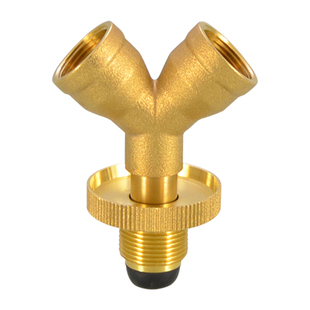 煤气罐三通接口一进二出分流阀门液化气瓶一分俩路减压阀配件黄铜