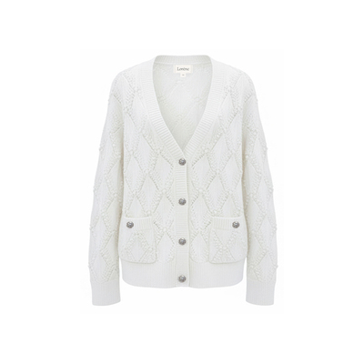 Lorene法式浪漫开衫外套羊绒毛衣