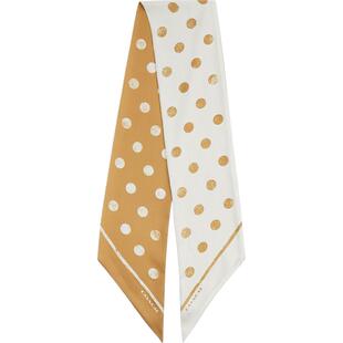 【礼物】COACH/蔻驰奥莱女士DISTRESSED DOT印花桑蚕丝加宽长围巾