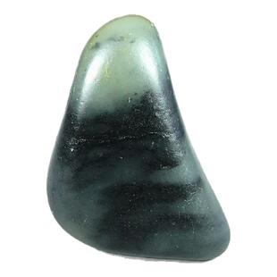 新疆和田玉籽料原石27.8克玉石 原籽原料黑白分明墨玉青花挂坠D